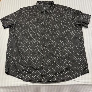 Shaquille O'Neal Shaq Short Sleeve Button Shirt Polka Dot‎ Mens 4XLT